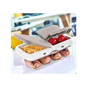 Vizon-şeffaf 4 Bölmeli Clickli Lunch Box