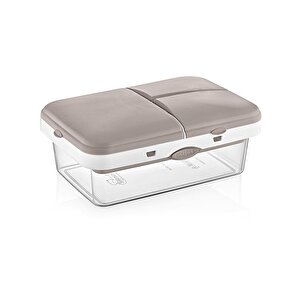 Vizon-şeffaf 4 Bölmeli Clickli Lunch Box