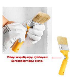 Robotik Boya Fırçası Kestirme Boyama Fırçası 180° Derece Kıvrılabilir Sap Takılabilir İç Dış Cephe