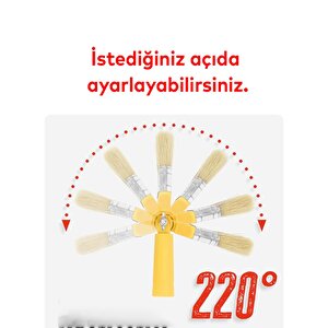 Robotik Boya Fırçası Kestirme Boyama Fırçası 180° Derece Kıvrılabilir Sap Takılabilir İç Dış Cephe