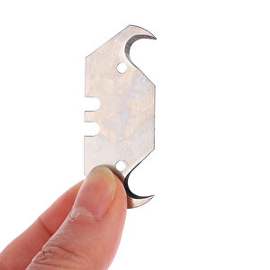 Kancalı Rötuş Bıçak Yedeği Kesme Boynuz Bıçak Maket Bıçağı 10'lu Paket 18.8x51.5x0,61mm İthal