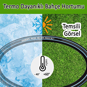 Termo Bahçe Hortumu Dayanıklı 3 Katlı Sağlam Çeşme Su Sulama Yıkama Hortum 25 Metre 12.5 Mm 1/2"
