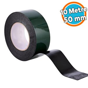 Çift Taraflı Köpük Sünger Bant Eva Yapıştırma Montaj Bandı Siyah 50 Mm X 10 Metre
