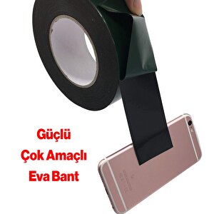 Çift Taraflı Köpük Sünger Bant Eva Yapıştırma Montaj Bandı Siyah 50 Mm X 10 Metre