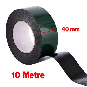 Çift Taraflı Köpük Sünger Bant Eva Yapıştırma Montaj Bandı Siyah 40 Mm X 10 Metre Etil Vinil Asetat