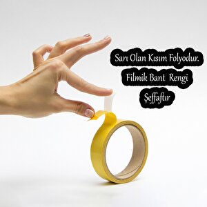 Şeffaf Çift Taraflı Filmik Film Bant Şerit Montaj Bandı 48 Mm X 25 Metre Çok Amaçlı Güçlü 1 Adet