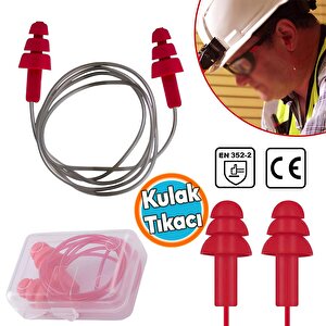 Yıkanabilir Kulak Tıkacı 23 Db İpli Tıkaç Tpe Gürültü Ses Önleyici Yüzme Su Kaçma Kulak Koruyucu