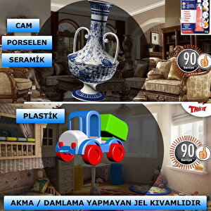 Çabuk Donar Japon Yapıştırıcısı Çok Amaçlı Hızlı Kuruyan Yapıştırıcı Şeffaf Renk 90 Saniye Tamir Et