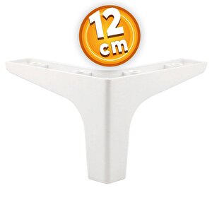 Mobilya Tv Ünitesi Koltuk Kanepe Destek Ayağı 12 Cm Beyaz Baza Ayakları M8 Destek 6'lı Set