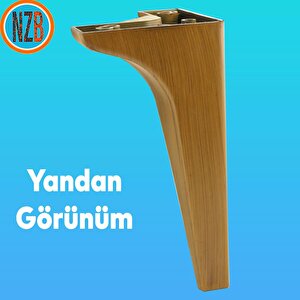 Mobilya Kanepe Çekyat Sehpa Tv Ünitesi Koltuk Ayağı 19 Cm Koyu Kahverengi Baza Ayak 4 Adet