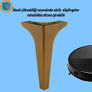 Mobilya Kanepe Çekyat Sehpa Tv Ünitesi Koltuk Ayağı 19 Cm Koyu Kahverengi Baza Ayak 4 Adet