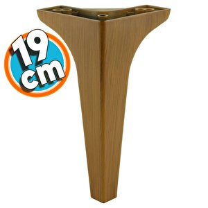 Mobilya Kanepe Çekyat Sehpa Tv Ünitesi Koltuk Ayağı 19 Cm Koyu Kahverengi Baza Ayak 4 Adet