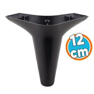 Mobilya Kanepe Koltuk Tv Ünitesi Baza Yükseltici Ayağı Ayakları 12 Cm Siyah Ayak