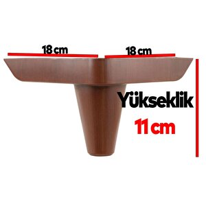 Mobilya Koltuk Kanepe Tv Ünitesi Destek Ayağı 11 Cm Ahşap Desenli Ayakları 20'li Set