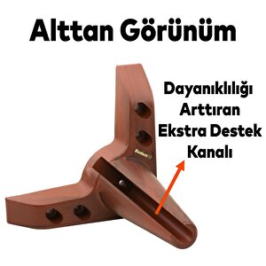 Mobilya Tv Ünitesi Çekyat Koltuk Kanepe Baza Destek Ayağı Ayakları 14 Cm Ahşap Desen 6'lı Set