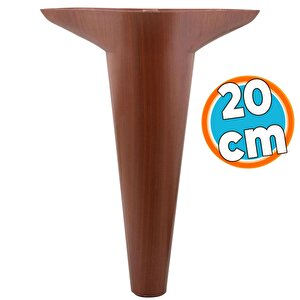 Mobilya Kanepe Sehpa Puf Koltuk Ayağı Kahverengi Baza Ayak 20 Cm