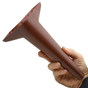 Mobilya Kanepe Sehpa Puf Koltuk Ayağı 24 Cm Kahverengi Ahşap Desenli Baza Ayak 4 Adet