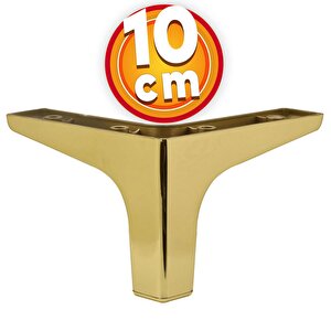 Mobilya Kanepe Sehpa Tv Ünitesi Koltuk Ayağı 10 Cm Altın Gold Baza Ayak 4 Adet