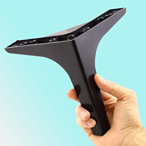 Mobilya Kanepe Sehpa Tv Ünitesi Koltuk Ayağı 17 Cm Siyah Baza Ayak 4 Adet