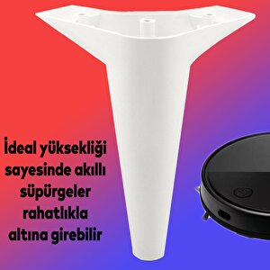 Mobilya Tv Ünitesi Koltuk Kanepe Konsol Destek Ayağı Ayakları 18 Cm Beyaz M8 6'lı Set