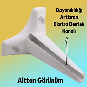 Mobilya Tv Ünitesi Koltuk Kanepe Konsol Destek Ayağı Ayakları 18 Cm Beyaz M8 6'lı Set