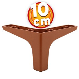 Mobilya Kanepe Sehpa Tv Ünitesi Koltuk Ayağı 10 Cm Kahverengi Baza Ayak 4 Adet