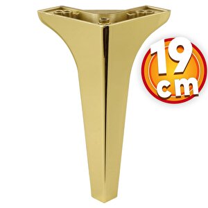 Mobilya Kanepe Sehpa Tv Ünitesi Koltuk Ayağı 19 Cm Altın Gold Baza Ayak 4 Adet
