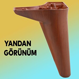 Mobilya Kanepe Koltuk Tv Ünitesi Baza Yükseltici Ayağı Ayakları 15 Cm Ahşap Desenli Kahverengi Ayak