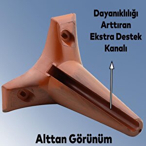 Mobilya Kanepe Koltuk Tv Ünitesi Baza Yükseltici Ayağı Ayakları 15 Cm Ahşap Desenli Kahverengi Ayak