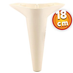 Mobilya Tv Ünitesi Koltuk Kanepe Konsol Destek Ayağı Ayakları 18 Cm Krem M8 6'lı Set
