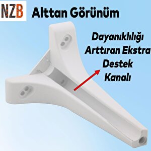 Mobilya Tv Ünitesi Konsol Koltuk Kanepe Destek Ayağı 17 Cm Beyaz Ayakları M8 Destek 6'lı Set