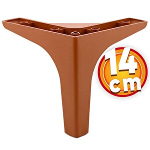 Lüks Mobilya Kanepe Sehpa Tv Ünitesi Koltuk Ayağı 14 Cm Kahverengi Baza Ayak