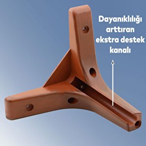 Lüks Mobilya Kanepe Sehpa Tv Ünitesi Koltuk Ayağı 14 Cm Kahverengi Baza Ayak