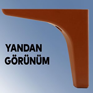 Lüks Mobilya Kanepe Sehpa Tv Ünitesi Koltuk Ayağı 14 Cm Kahverengi Baza Ayak