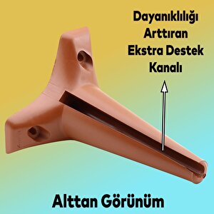 Mobilya Kanepe Sehpa Tv Ünitesi Koltuk Ayağı 18 Cm Kahverengi Baza Ayak 4 Adet