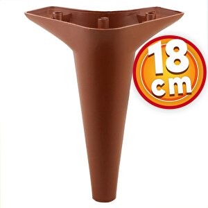 Mobilya Kanepe Sehpa Tv Ünitesi Koltuk Ayağı 18 Cm Kahverengi Baza Ayak 4 Adet