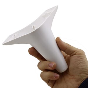 Mobilya Kanepe Sehpa Puf Koltuk Ayağı 12 Cm Beyaz Baza Ayak