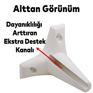 Mobilya Kanepe Sehpa Puf Koltuk Ayağı 12 Cm Beyaz Baza Ayak