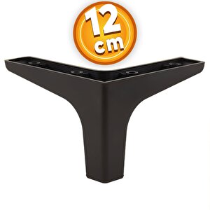 Mobilya Tv Ünitesi Koltuk Kanepe Destek Ayağı 12 Cm Siyah Baza Ayakları M8 Destek 6'lı Set