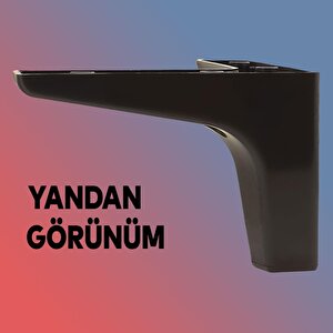 Mobilya Tv Ünitesi Koltuk Kanepe Destek Ayağı 12 Cm Siyah Baza Ayakları M8 Destek 6'lı Set