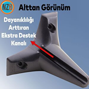 Mobilya Tv Ünitesi Çekyat Koltuk Kanepe Baza Destek Ayağı Ayakları 12 Cm Siyah M8  6'lı Set