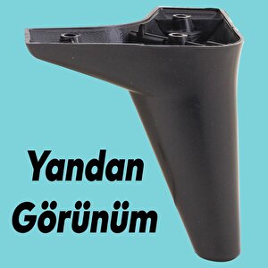 Mobilya Tv Ünitesi Çekyat Koltuk Kanepe Baza Destek Ayağı Ayakları 12 Cm Siyah M8  6'lı Set