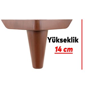 Mobilya Koltuk Kanepe Tv Ünitesi Yükseltme Destek Ayağı 14 Cm Kahve Ayakları 20'li Set