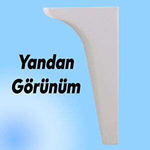 Mobilya Kanepe Sehpa Tv Ünitesi Koltuk Ayağı 19 Cm Beyaz Baza Ayak 4 Adet