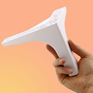 Mobilya Kanepe Sehpa Tv Ünitesi Koltuk Ayağı 14 Cm Beyaz Baza Ayak 4 Adet