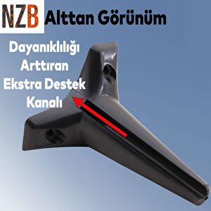 Mobilya Kanepe Sehpa Tv Ünitesi Koltuk Ayağı 18 Cm Siyah Baza Ayak 4 Adet