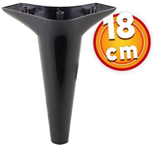 Mobilya Kanepe Sehpa Tv Ünitesi Koltuk Ayağı 18 Cm Siyah Baza Ayak 4 Adet