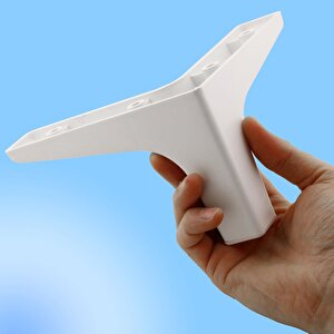 Mobilya Kanepe Sehpa Tv Ünitesi Koltuk Ayağı 10 Cm Beyaz Baza Ayak 4 Adet