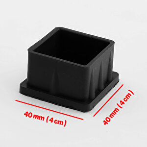 4 Adet Masa Sandalye Sehpa Ayak Tapası Kare Tıpa Papuç Takoz 40 Mm X 40 Mm Parke Zemin Koruyucu