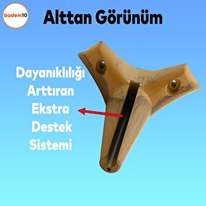 Mobilya Tv Ünitesi Çekyat Koltuk Kanepe Destek Ayağı 12 Cm Koyu Ceviz Baza Ayakları M8 6'lı Set